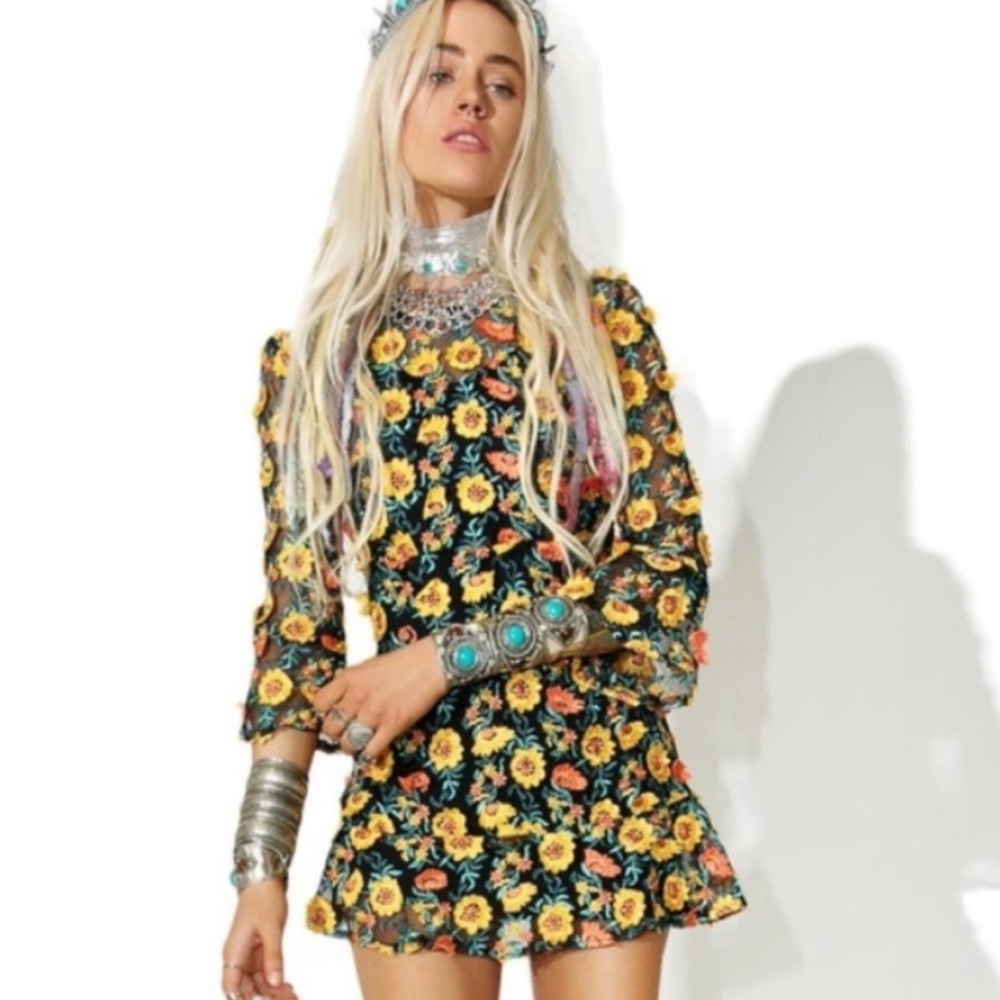 For Love and Lemons Amelia Sunflower Dress
